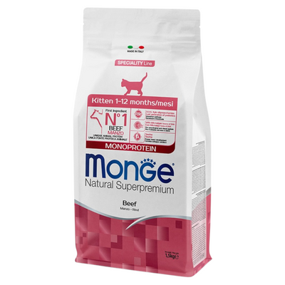 MONGE Gatto Kitten Manzo 1,5Kg