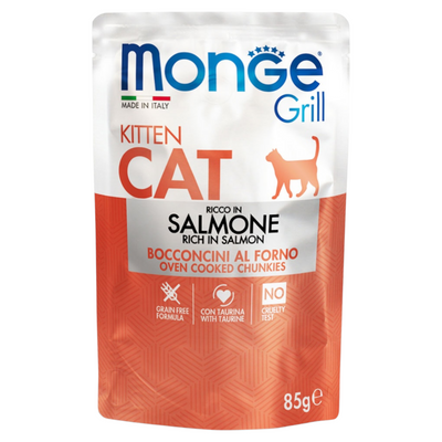 MONGE Gatto Grill Kitten Salmone 85gr