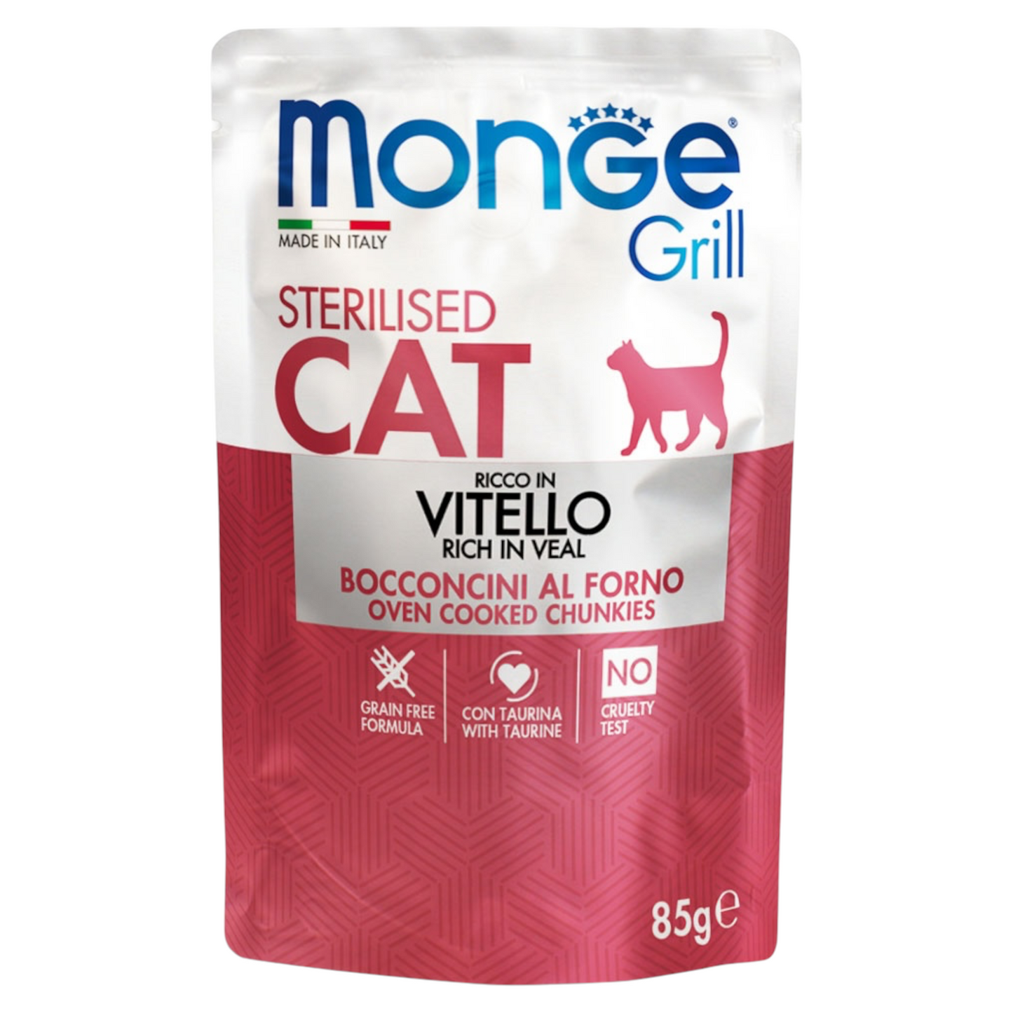 MONGE Gatto Grill Sterilised Vitello 85gr