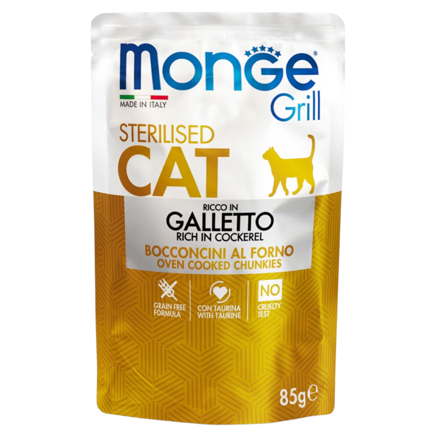 MONGE Gatto Grill Sterilised Galletto 85gr