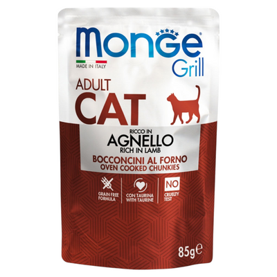 MONGE Gatto Grill Adult Agnello 85gr