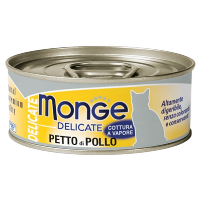 MONGE Gatto Delicate Lattina Petto di Pollo 80gr