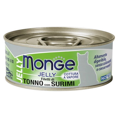 MONGE Gatto Jelly Lattina Tonno con Surimi 80gr