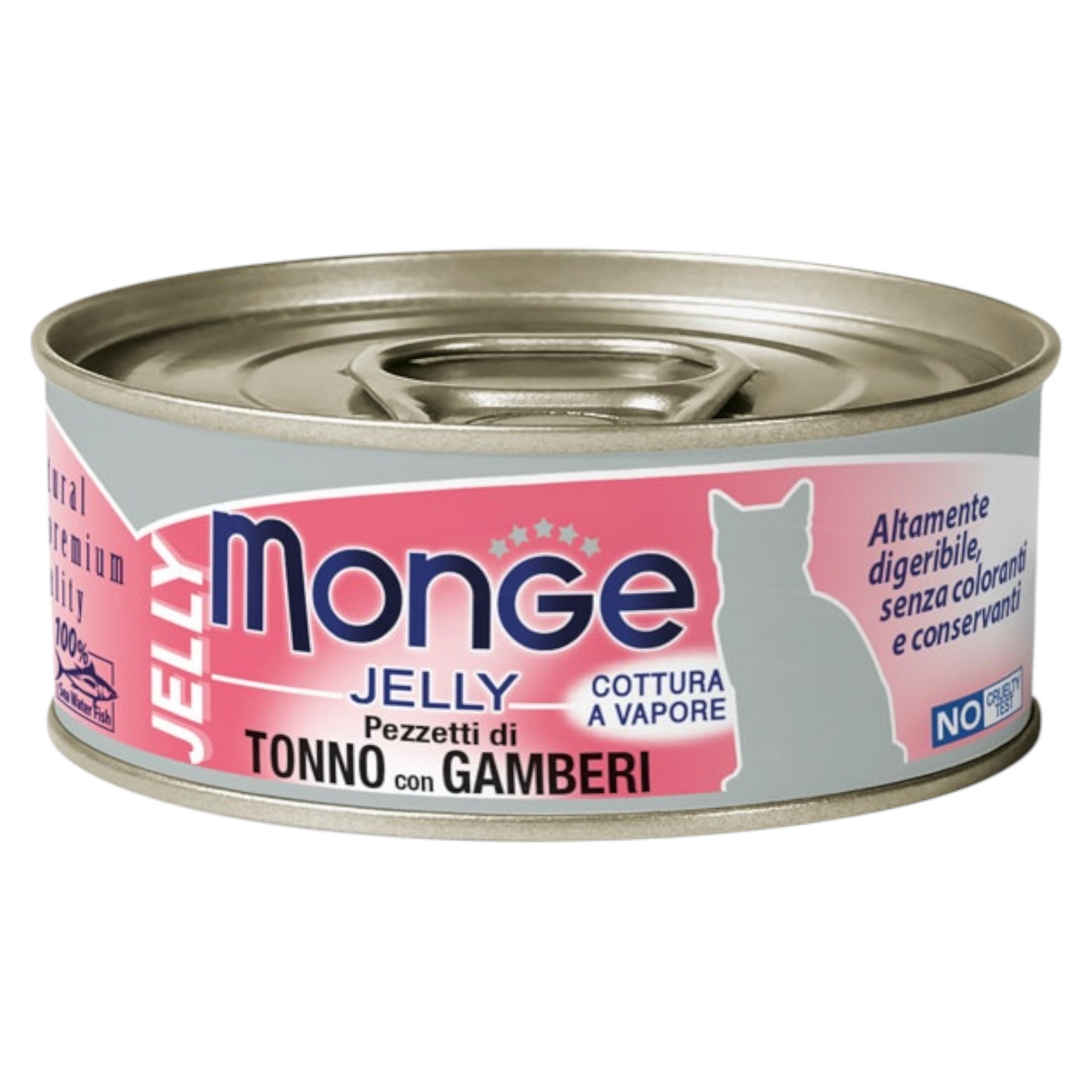 MONGE Gatto Jelly Lattina Tonno con Gamberi 80gr
