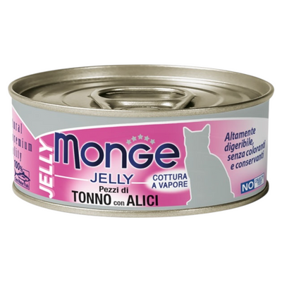 MONGE Gatto Jelly Lattina Tonno con Alici 80gr