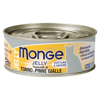 MONGE Gatto Jelly Lattina Tonno Pinne Gialle 80gr