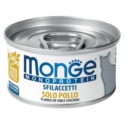 MONGE Gatto Monoprotein Sfilaccetti Pollo 80gr