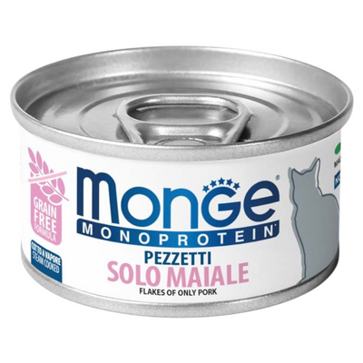 MONGE Gatto Monoprotein Sfilaccetti Maiale 80gr