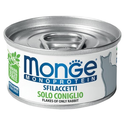 MONGE Gatto Monoprotein Sfilaccetti Coniglio 80gr