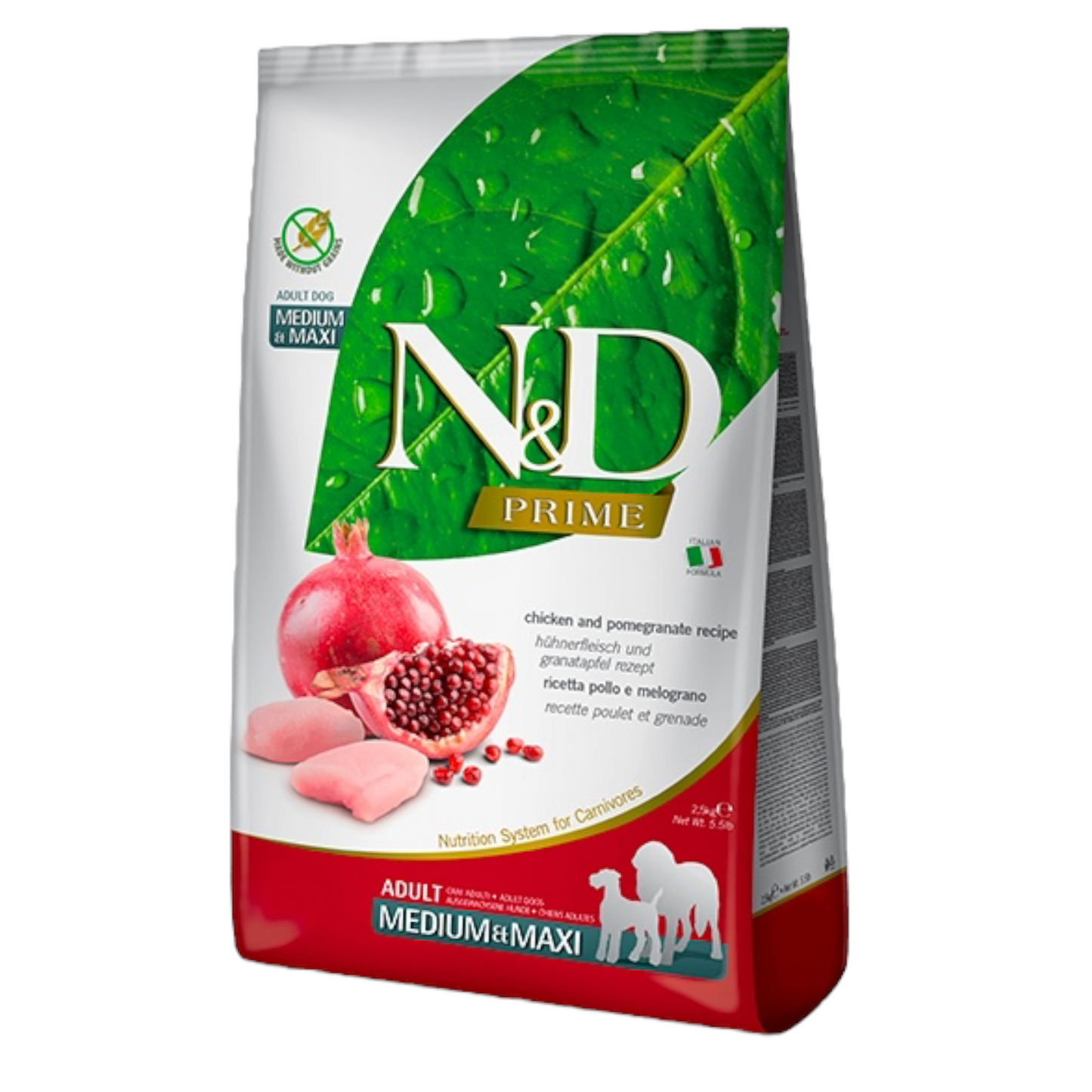 FARMINA N&D Cane Prime GF Medium/Maxi Adult - Pollo e Melograno 12Kg