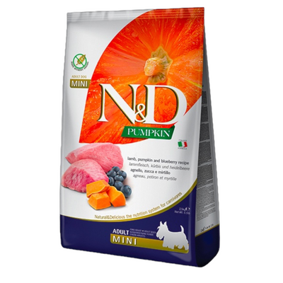 FARMINA N&D Cane Pumpkin GF Mini Adult - Agnello, Zucca e Mirtillo 800gr