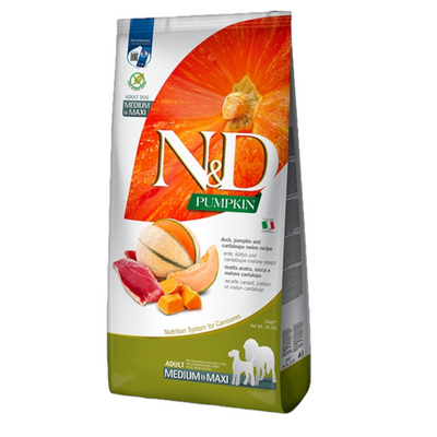 FARMINA N&D Cane Pumpkin GF Medium/Maxi Adult - Anatra, Zucca e Melone 12Kg
