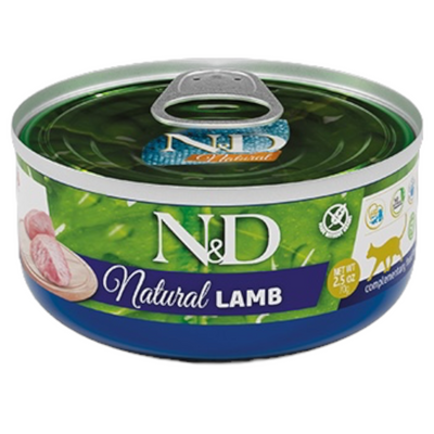 FARMINA N&D Gatto Natural Adult - Agnello 18x140gr