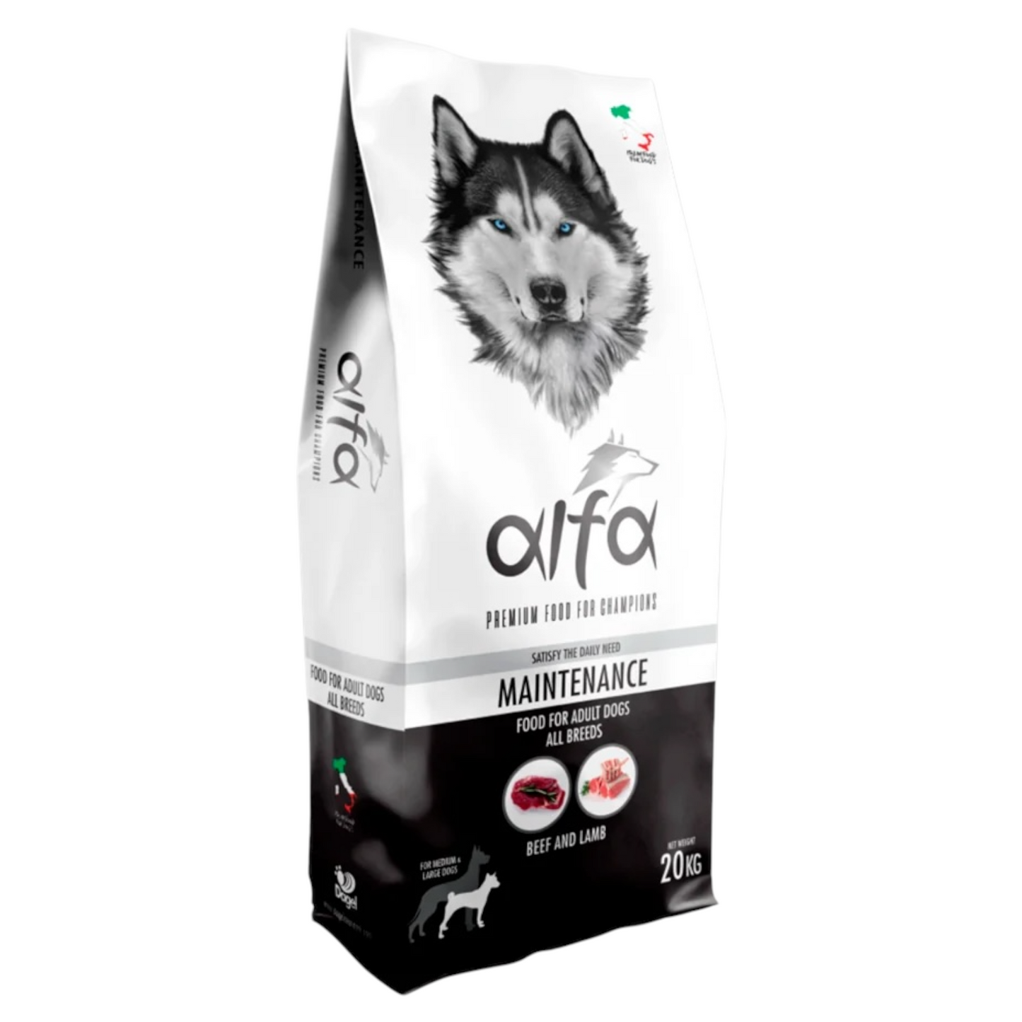 DAGEL Alfa Mantenimento Cane Premium All Breeds Adult Manzo & Agnello 20Kg