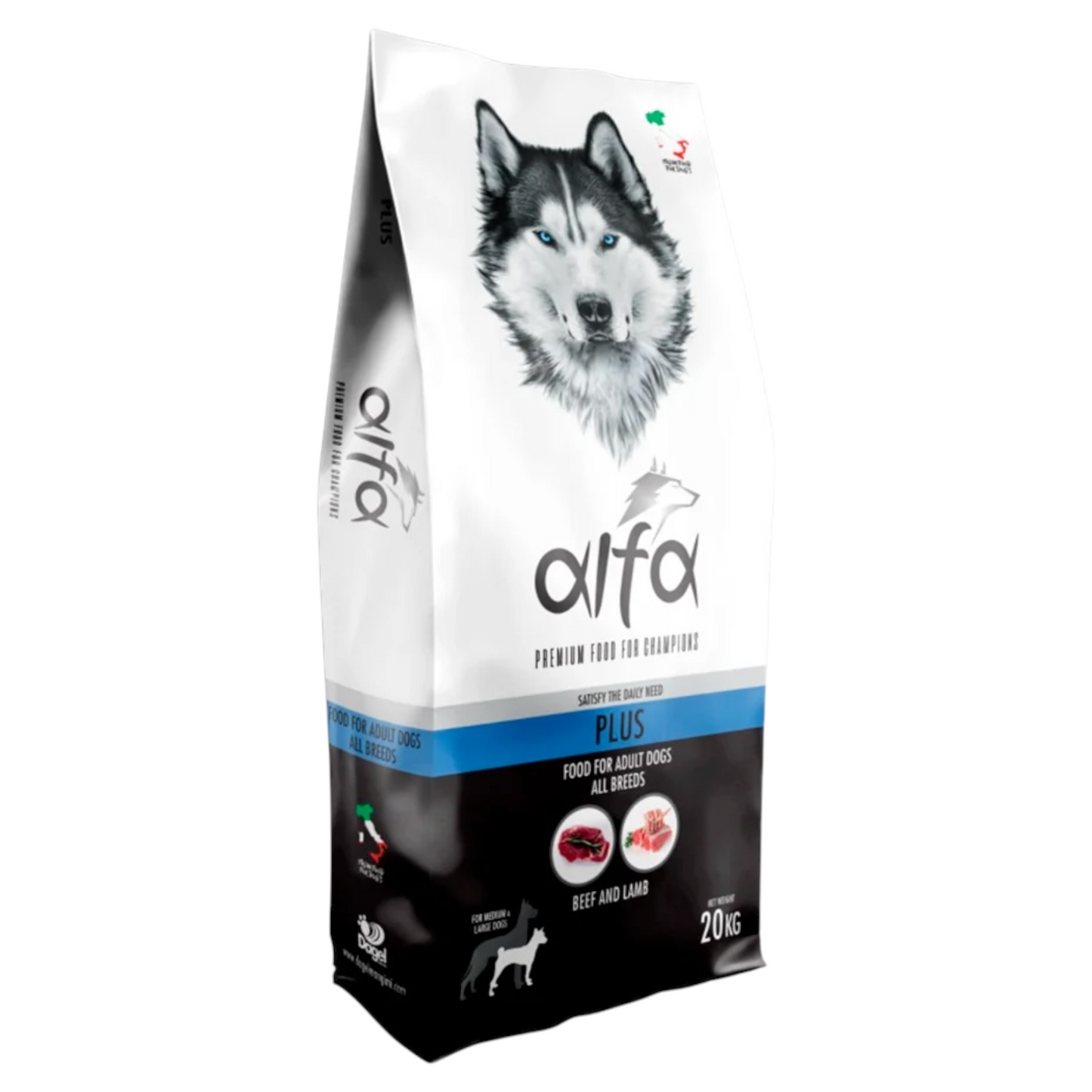 DAGEL Alfa Plus Cane Premium All Breeds Adult Manzo & Agnello 20Kg