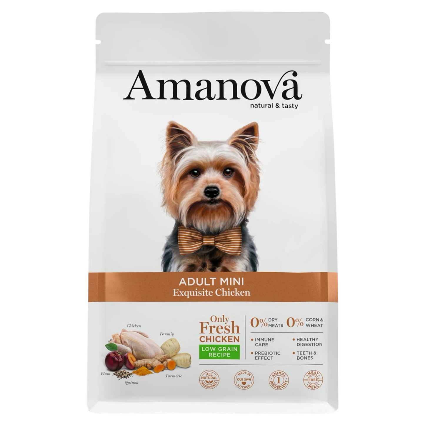 AMANOVA Cane Mini Adult al Pollo Low Grain 7Kg