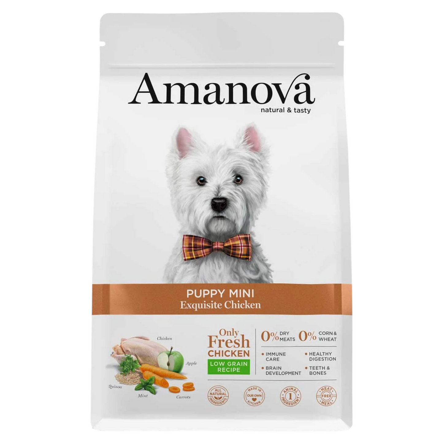 AMANOVA Cane Mini Puppy al Pollo Low Grain 2Kg