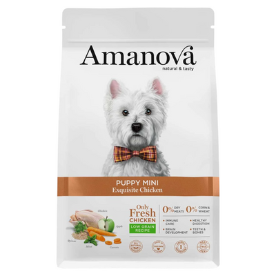 AMANOVA Cane Mini Puppy al Pollo Low Grain 2Kg