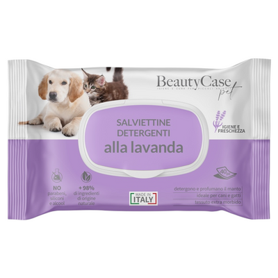 BEAUTY CASE Salviette Detergenti Lavanda 40pz