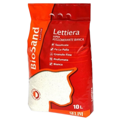BIOSAND Lettiera Agglomerante Bentonite Bianca 10Lt