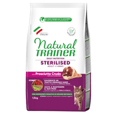 TRAINER Cat Sterilised Prosciutto crudo 1,5Kg