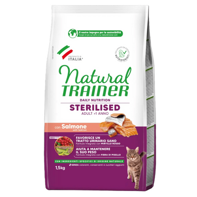 TRAINER Cat Sterilised Salmone 1,5Kg