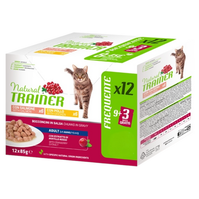TRAINER Cat Multipack Adult Pollo/Salmone 9+3pz