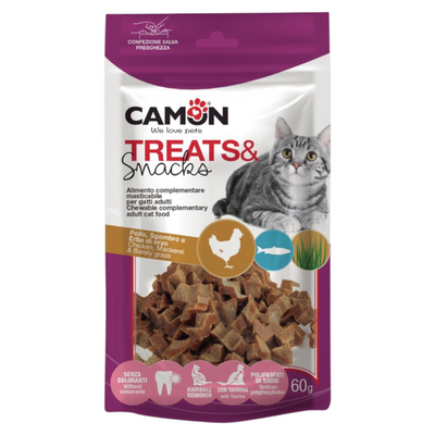 CAMON Snack Gatto Pesciolini di Pollo con Sgombro 60gr