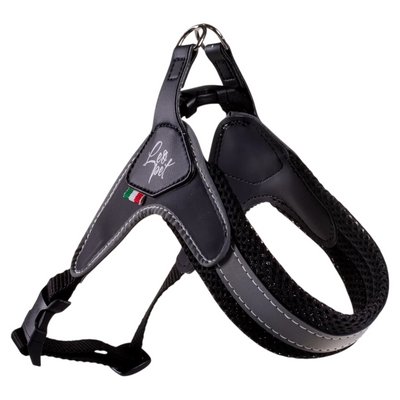 LEOPET Pettorina PVC Mesh Regolabile Nero