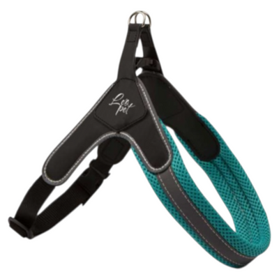 LEOPET Pettorina PVC Mesh Regolabile Celeste