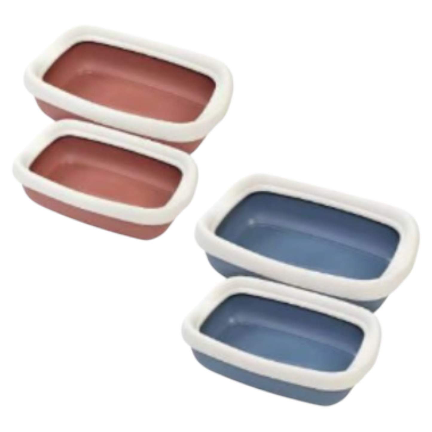 LEOPET Toilette Lettiera Bassa Beta con cornice Blu