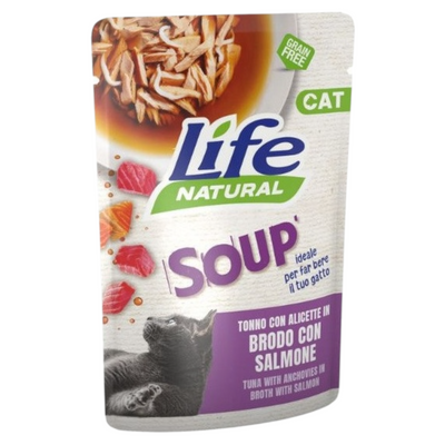 LIFE Cat Soup Tonno con Alicette in brodo di Salmone 60gr
