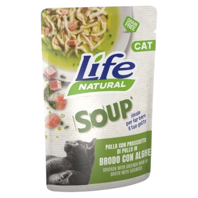 LIFE Cat Soup Pollo con Prosciutto in brodo di Alghe 60gr