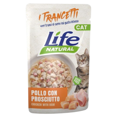 LIFE Cat Trancetti Pollo con Prosciutto 55gr