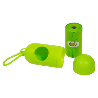 LEOPET Dispenser Verde con sacchetti igienici Compostabili 2x15pcs