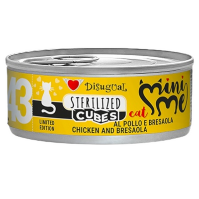 DISUGUAL Gatto Mini Me Cubes 43 Sterilised Pollo e Bresaola 85gr