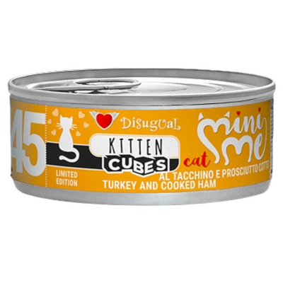 DISUGUAL Gatto Mini Me Cubes 45 Kitten Tacchino e Prosciutto 85gr