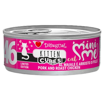 DISUGUAL Gatto Mini Me Cubes 46 Kitten Maiale e Arrosto di Pollo 85gr