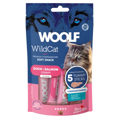 WOOLF Snack Gatto Soft Cream Anatra e Salmone 70gr