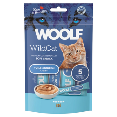 WOOLF Snack Gatto Soft Cream Tonno e Merluzzo 70gr