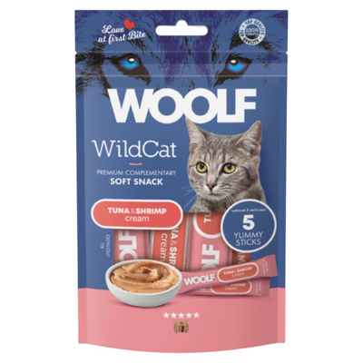 WOOLF Snack Gatto Soft Cream Tonno e Gamberetti 70gr