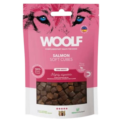 WOOLF Snack Cane Soft Cubes Salmone 100gr