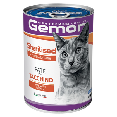 GEMON Gatto Sterilised Patè con Tacchino 400gr
