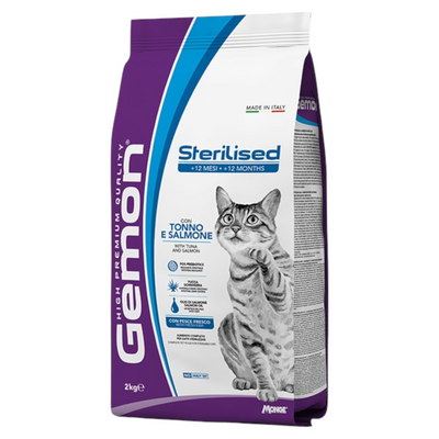 GEMON Gatto Sterilised con Tonno e Salmone 7Kg