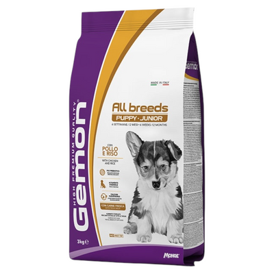 GEMON Cane All Breeds Puppy&Junior Pollo e Riso 15Kg