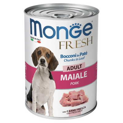MONGE Fresh Cane Bocconi Adult Maiale 400Gr