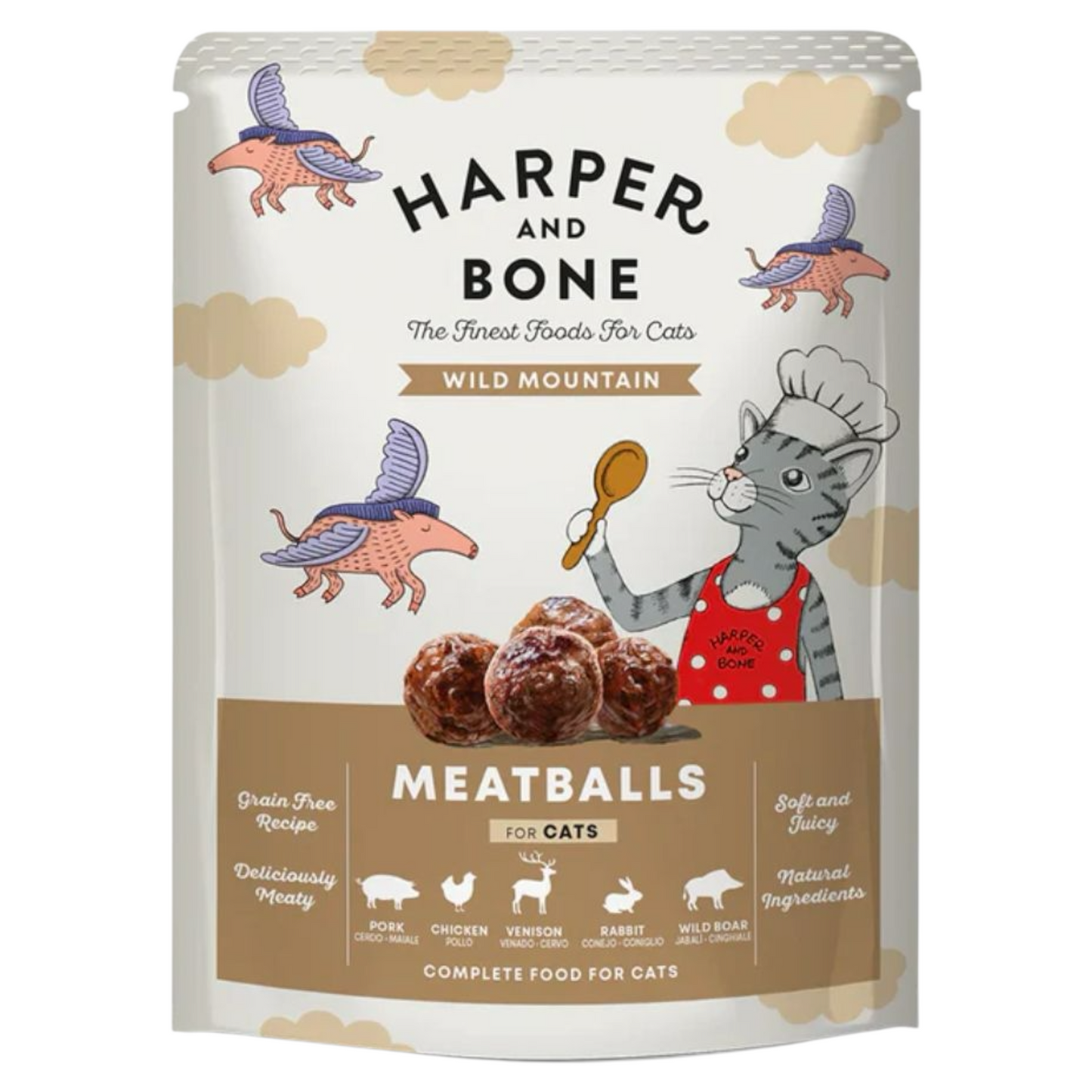 HARPER&BONE Polpette Gatto Wild Mountain 85gr