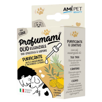 AMIPET Olio Essenziale Purificante per Spazzola a Vapore Cane
