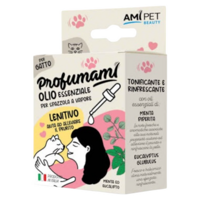 AMIPET Olio Essenziale Lenitivo per Spazzola a Vapore Gatto