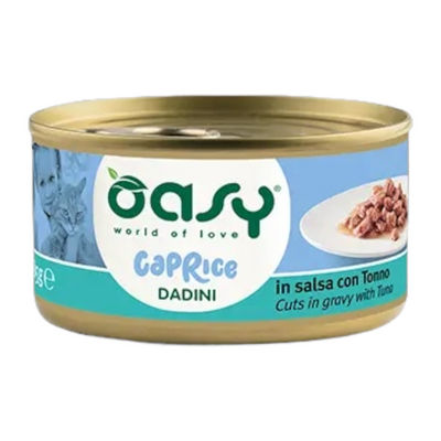 OASY Gatto Caprice Dadini in Salsa con Tonno 85gr